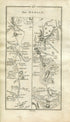 1778 Taylor & Skinner Antique Ireland Road Map 61/62 Dublin Lucan Leixlip Maynooth Kilcock Johnstown Bridge Kinnegad Mullingar Palmerstown