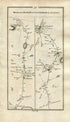 1778 Taylor & Skinner Antique Ireland Road Map 73/74 Ballyhaunis Balla Manulla Breaffy Castlebar Kinnegad Tyrrellspass Kilbeggan Horseleap