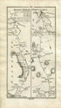 1778 Taylor & Skinner Antique Ireland Road Map 91/92 Dublin Palmerstown Kilcock Ginnets Knightsbrook Kilchreest Gort Tubber Crusheen Ennis