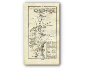 1778 Taylor & Skinner Antique Ireland Road Map 133/134 Carlow Leighlinbridge Goresbridge Gowran Borris Graiguenamanagh St Mullin's New Ross