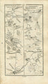 1778 Taylor & Skinner Antique Ireland Road Map 157/158 Athy Maryborough Mountmellick Clonygowan Daingean Rosenallis Kildangan Monasterevin