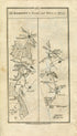 1778 Taylor & Skinner Antique Ireland Road Map 161/162 Kilkenny Ballyragget Ballinakill Durrow Rathdowney Roscrea Borris-in-Ossory Grogan