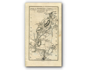 1778 Taylor & Skinner Antique Ireland Road Map 163/164 Waterford Kilmacow Killotteran Portlaw Carrick-On-Suir New Ross Ballinamona Tramore