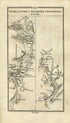 1778 Taylor & Skinner Antique Ireland Road Map 171/172 Rosscarbery Leap Castletownshend Skibbereen Baltimore Bandon Enniskeane Dunmanway
