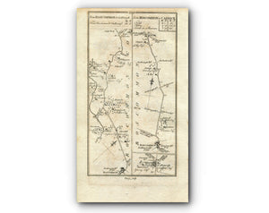 1778 Taylor & Skinner Antique Ireland Road Map 237/238 Eyrecourt Portumna Longford Saint Johnstown Granard Roscommon Castlerea Cargins Tulsk