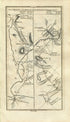 1778 Taylor & Skinner Antique Ireland Road Map 255/256 Omagh Sixmilecross Pomeroy Cookstown Donaghmore Dungannon Stewartstown County Tyrone