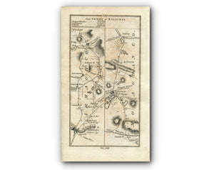 1778 Taylor & Skinner Antique Ireland Map 285/286 Rostrevor Rathfriland Dromore Lurgan Newry Belleeks Newtownhamilton Castleblayney Ballybay