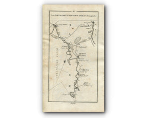 1778 Taylor & Skinner Antique Ireland Road Map 9/10 Downpatrick Killough Ballyhornan Kilclife Strangford Portaferry Kircubbin Newtownards