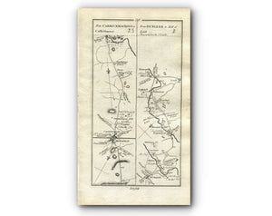 1778 Taylor & Skinner Antique Ireland Road Map 39/40 Monaghan Castleblayney Dunleer Stabannan Tallanstown Finglas Chapelmidway Kilsallaghan