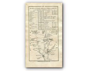 1778 Taylor & Skinner Antique Ireland Road Map 65/66 Cloonamahon Toberscanavan Collooney Balladrihid Sligo Mullingar Rathconrath Sonna