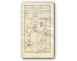 1778 Taylor & Skinner Antique Ireland Road Map 71/72 Elphin, Boyle, Roscommon, Strokestown, Tulsk, Castleplunket, Castlerea, Lanesborough