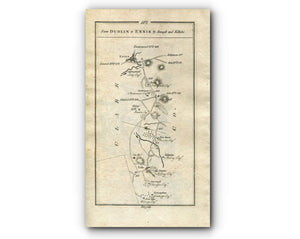 1778 Taylor & Skinner Antique Ireland Road Map 101/102 Limerick Broadford Doon Lough O'Callaghansmills Tulla Bridgetown Spancihill Ennis