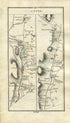 1778 Taylor & Skinner Antique Ireland Road Map 121/122 Clonmel Killaloan Marlfield Ardfinnan Kilworth Fermoy Rathcormac Watergrasshill Cork