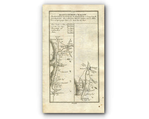 1778 Taylor & Skinner Antique Ireland Road Map 123/124 Ballyhooly Castletownroche Mallow Ballyporeen Mitchelstown Kildorrery Doneraile Cork