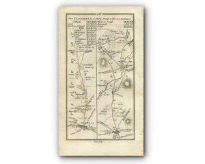 1778 Taylor & Skinner Antique Ireland Road Map 189/190 Cahir Clonmel Golden Cashel Rathronan Holycross Farneybridge Thurles Tipperary