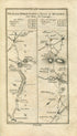 1778 Taylor & Skinner Antique Ireland Road Map 197/198 Birr Portumna Loughrea Daingean Edenderry Clonbulloge Rathangan Dunmurry Kildare