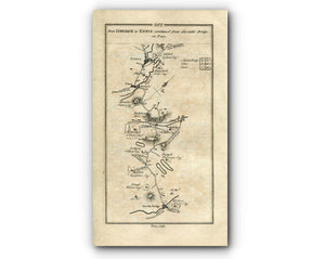 1778 Taylor & Skinner Antique Ireland Road Map 201/202 Gort Kilcolgan Oranmore Galway Sixmilebridge Ralahine Ballycar Quin Clarecastle Ennis