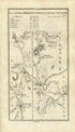 1778 Taylor & Skinner Antique Ireland Road Map 249/250 Cavan Ballinagh Granard Finnea Castlepollard Mullingar Tally Ho Tyrrellspass Daingean