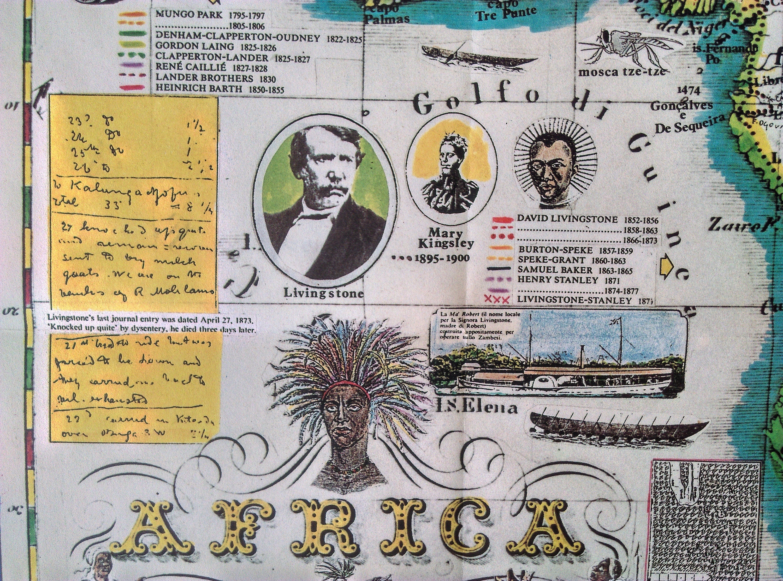 1986 Pictorial Map of Africa by Hugo Pratt. Middle East, South Africa, Sahara, Poster Map.