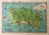 1948 Jersey Pictorial Map by F Mahon Brown, Channel Islands. Map Poster
