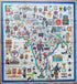 1986 Pictorial Map of India, Sri Lanka, Nepal, Pakistan, Tibet, Bhutan, Afghanistan, Bangladesh by Hugo Pratt. Poster Map