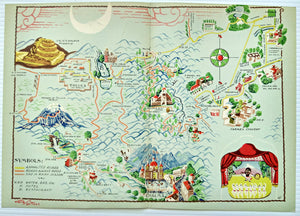 1935 Matias Santoyo, Toluca, Chalma, Mexico, Pictorial Map