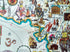 1986 Pictorial Map of India, Sri Lanka, Nepal, Pakistan, Tibet, Bhutan, Afghanistan, Bangladesh by Hugo Pratt. Poster Map