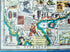 1986 Pictorial Map of China, Hong Kong, Taiwan, Japan, North Korea, South Korea, Mongolia, Beijing by Hugo Pratt. Poster Map