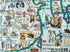 1986 Pictorial Map of China, Hong Kong, Taiwan, Japan, North Korea, South Korea, Mongolia, Beijing by Hugo Pratt. Poster Map