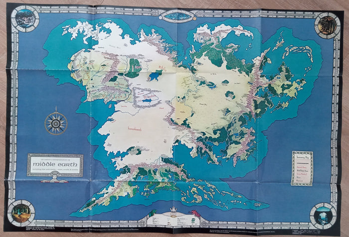 Rare 1982 Peter Fenlon Pictorial Map of J. R. R. Tolkien's Middle Earth