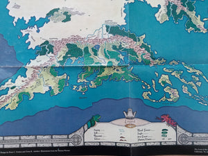 Rare 1982 Peter Fenlon Pictorial Map of J. R. R. Tolkien's Middle Earth