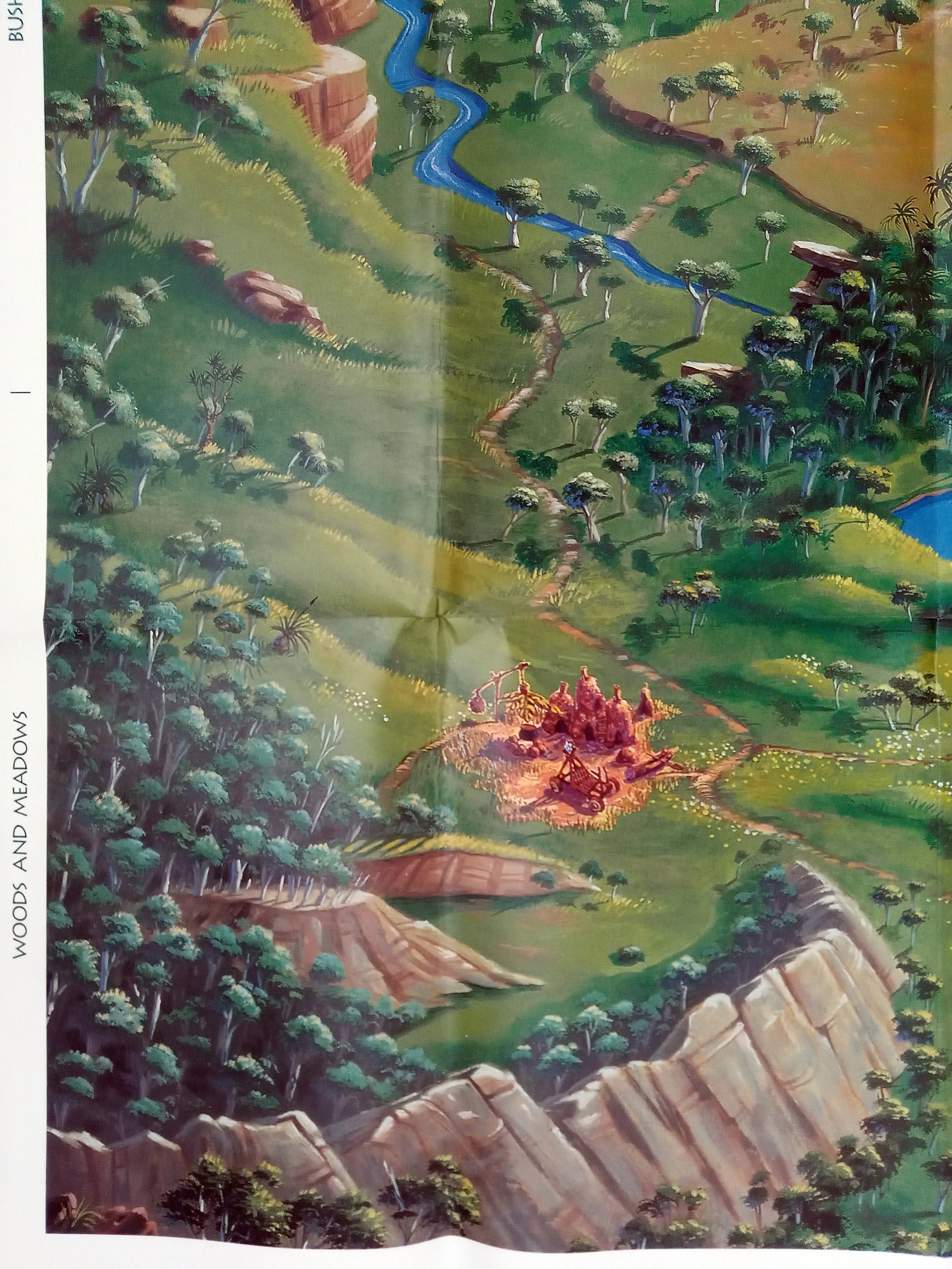 Rare Original 1997 Yowie Kingdom Pictorial Map, by Cadbury Schweppes Australia.