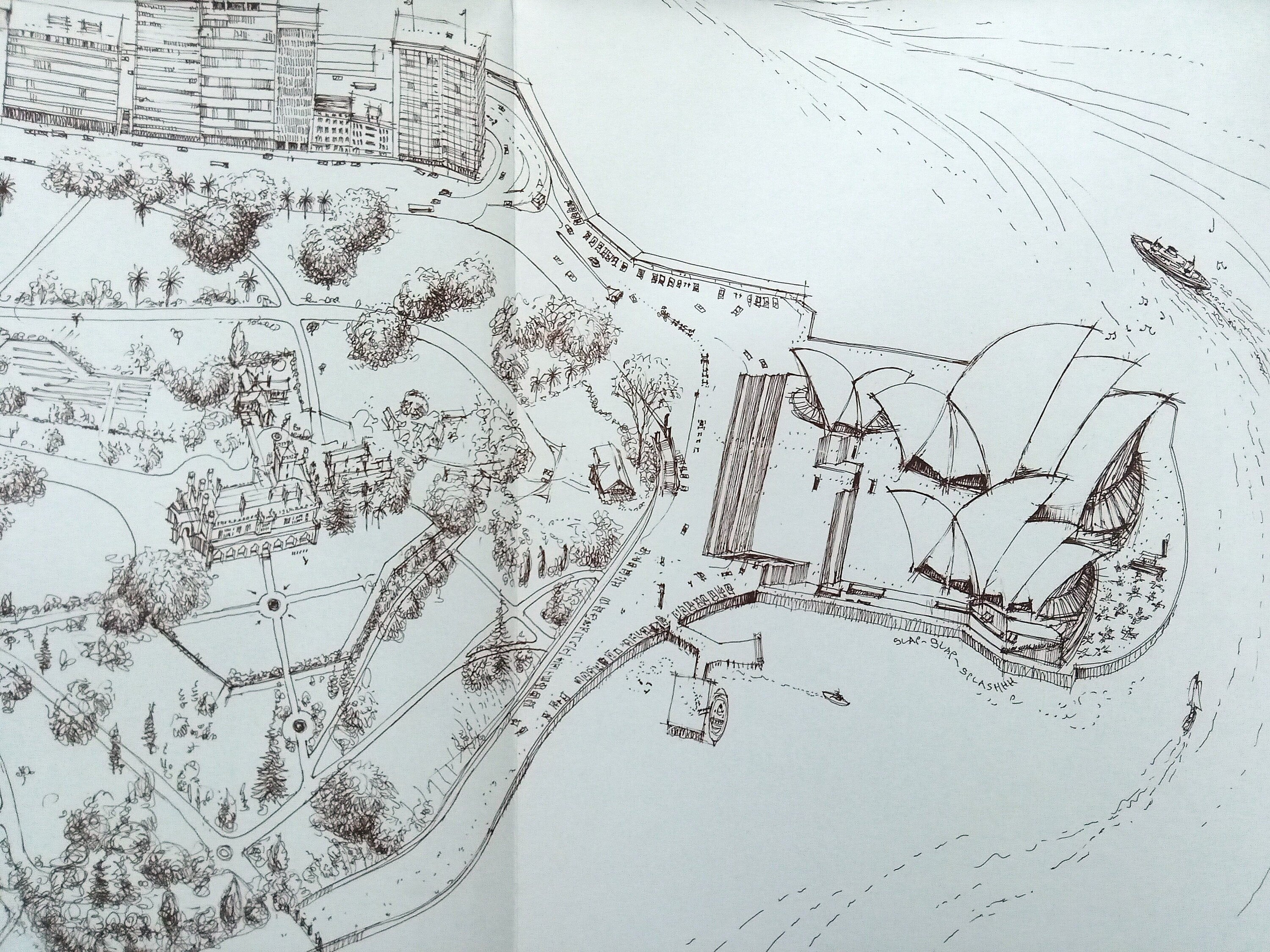 1981 Bird's-eye view, Pictorial Map of Sydney Cove showing Hotels, Restaurants and Places of Interest by Erwin Weber, Pacific Maps Australia