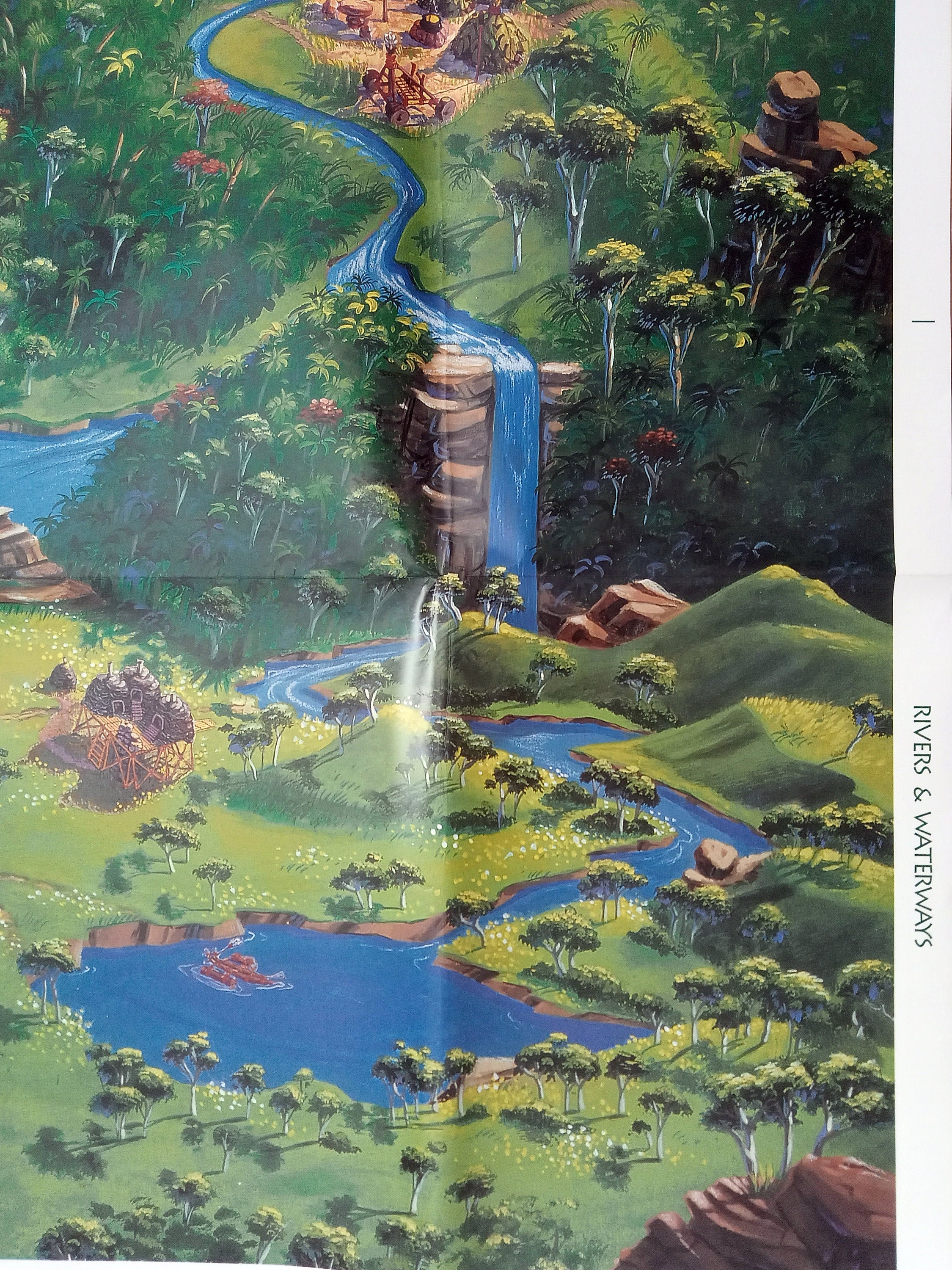 Rare Original 1997 Yowie Kingdom Pictorial Map, by Cadbury Schweppes Australia.