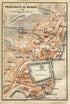 1914 Principaute De Monaco, Monte Carlo, South of France Town Plan, Antique Baedeker Map, Print