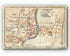 1914 Saintes, South of France Town Plan, Antique Baedeker Map, Print