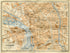 1914 Toulouse, South of France Town Plan, Antique Baedeker Map, Print