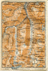 1914 Vignemale, Cauterets, South of France, Antique Baedeker Map, Print