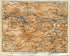 1914 Le Mont-Dore, La Bourboule, Chastreix, Chambon-sur-Lac, Murol, South of France, Antique Baedeker Map, Print