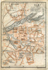1914 Albi, South of France Town Plan, Antique Baedeker Map, Print