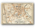 1914 Bourg, South of France Town Plan, Antique Baedeker Map, Print