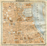 1914 Bordeaux Centre, South of France Town Plan, Antique Baedeker Map, Print