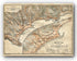 1914 Menton, South of France Town Plan, Antique Baedeker Map, Print