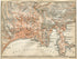 1914 Nice, South of France Town Plan, Antique Baedeker Map, Print, St-Jean-Cap-Ferrat, Villefranche-sur-Mer