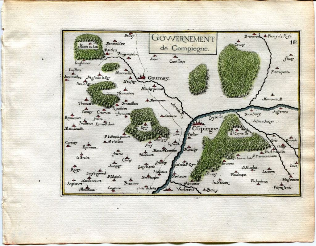 1634 Nicolas Tassin Map Sezanne, Esternay, Broyes, Lachy, Marne, Champ –  The Old Map Shop