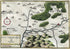 1634 Nicolas Tassin Map Noyon, Chauny, Viry Noureuil, Sinceny, Oise, Picardy, France, Antique