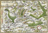 1634 Nicolas Tassin Map Moulins Engilbert, Cercy la Tour, Chatillon en Bazois, Nievre, Burgundy, France Antique