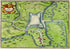 1634 Nicolas Tassin Le Catelet, Map, Plan, Fort, Fortifications, Aisne, Picardy, France Antique