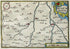 1634 Nicolas Tassin Map Richelieu, Champigny sur Veude, L'Ile Bouchard, Indre et Loire, Centre, France Antique Carte