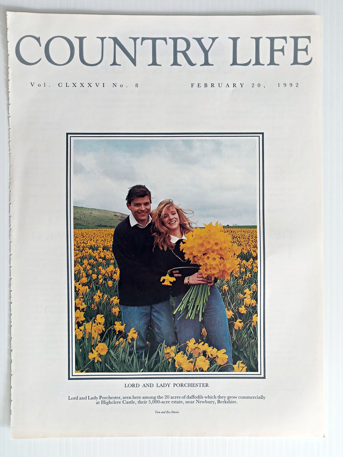 Lord and Lady Porchester Country Life Magazine Portrait February 20, 1992 Vol. CLXXXVI No. 8